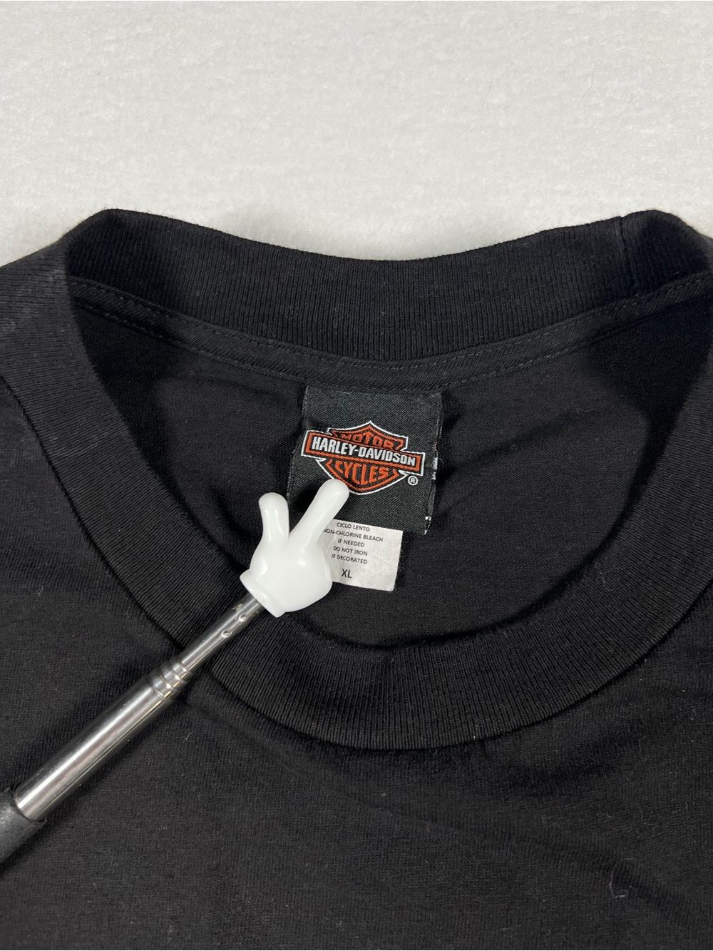 Harley Davidson Motor Cycles Black Gold Black Mens Short Sleeve Shirt Size XL - Picture 5 of 9